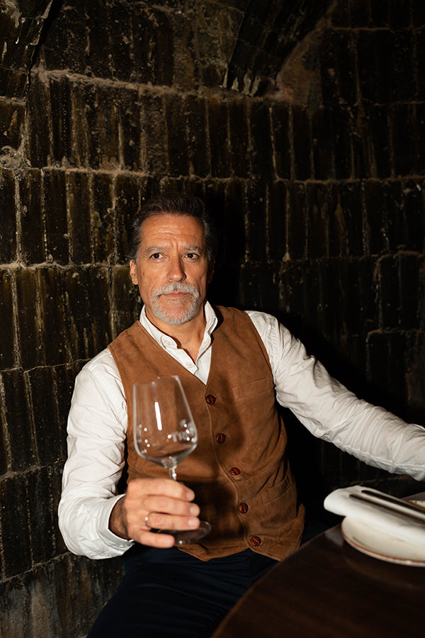 Chaleco piel vuelta camel