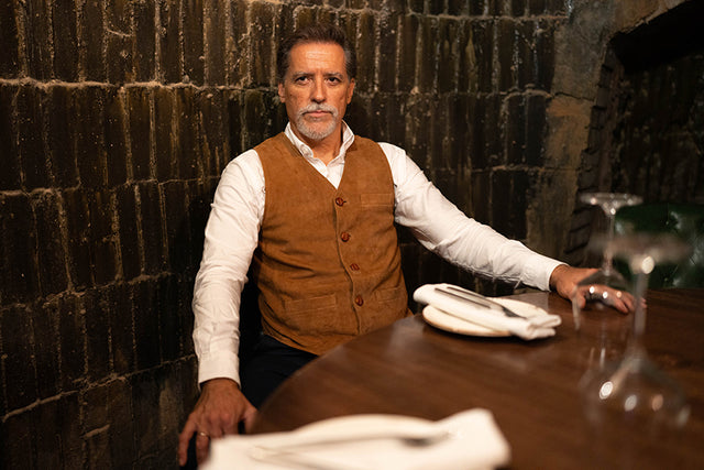 Chaleco piel vuelta camel