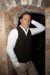 Chaleco piel vuelta verde