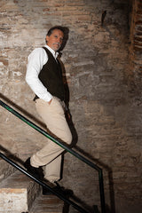 Chaleco piel vuelta verde