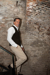 Chaleco piel vuelta verde