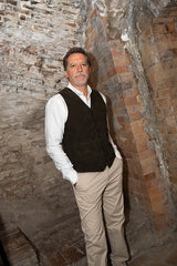 Chaleco piel vuelta verde