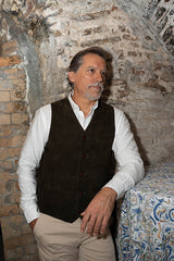 Chaleco piel vuelta verde