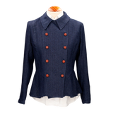 PARIS BLUE HERRINGBONE JACKET