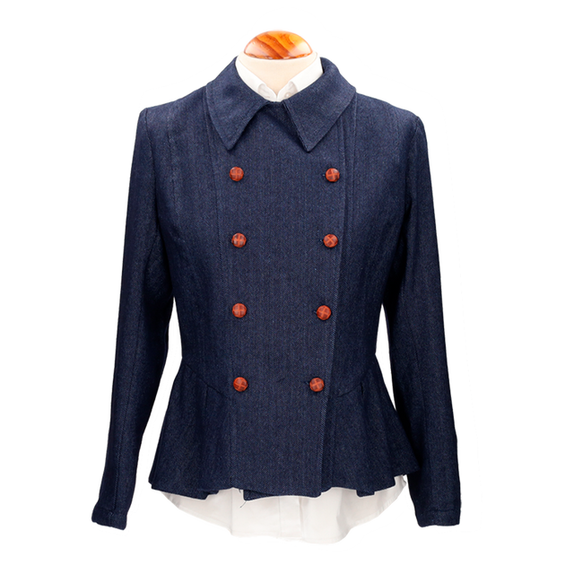 PARIS BLUE HERRINGBONE JACKET