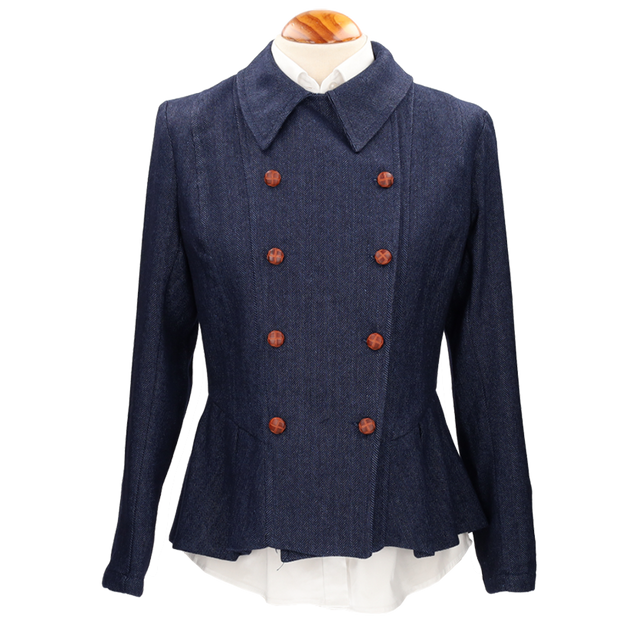 Paris Herringbone Blue Jacket