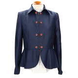 TAVIRA BLUE HERRINGBONE JACKET