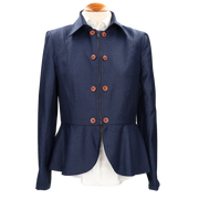 TAVIRA BLUE HERRINGBONE JACKET