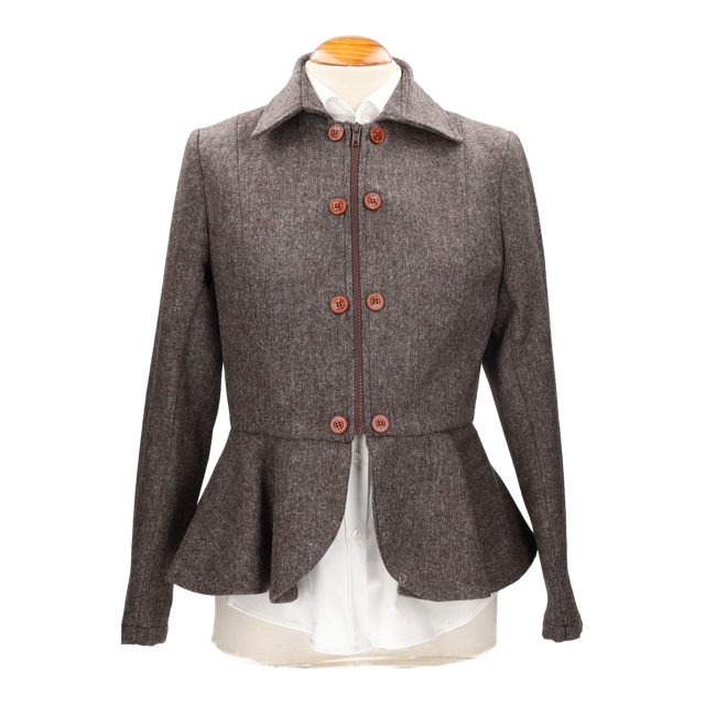 Chaqueta Tavira Antelina Mezclilla Marrón