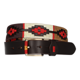 CINT. MARRON BORDADO BEIGE-BURDEOS-CAMEL