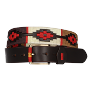 CINT. MARRON BORDADO BEIGE-BURDEOS-CAMEL