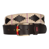 CINT. MARRON BORDADO BEIGE