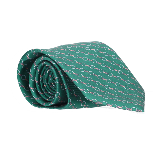 BOTTLE GREEN TIE AD. CIRCLES