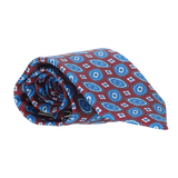 CORBATA BURDEOS AD. SELLO Y FLOR