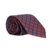 NAVY TIE WITH RED DIAMOND FLOWER