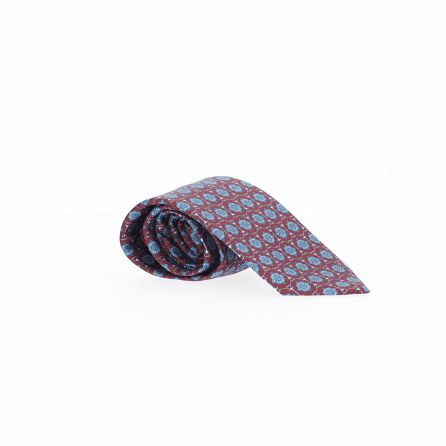 BURGUNDY TIE WITH TRIM