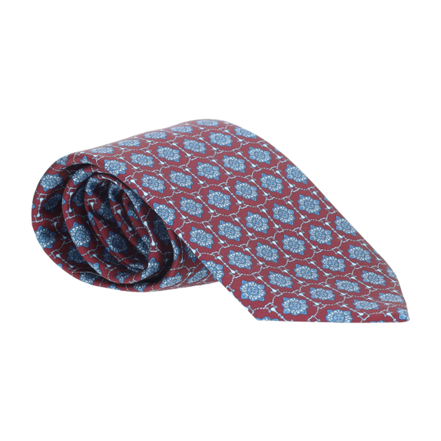 BURGUNDY TIE WITH TRIM