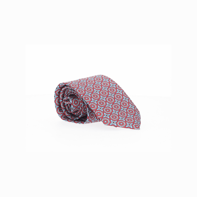 LIGHT BLUE TIE WITH RED SEALS