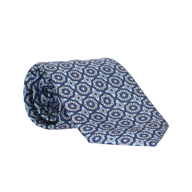 LIGHT BLUE TIE WITH MARINE SEALS