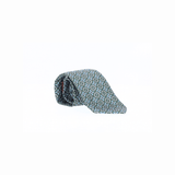 LIGHT BLUE TIE WITH GREEN STAMPS