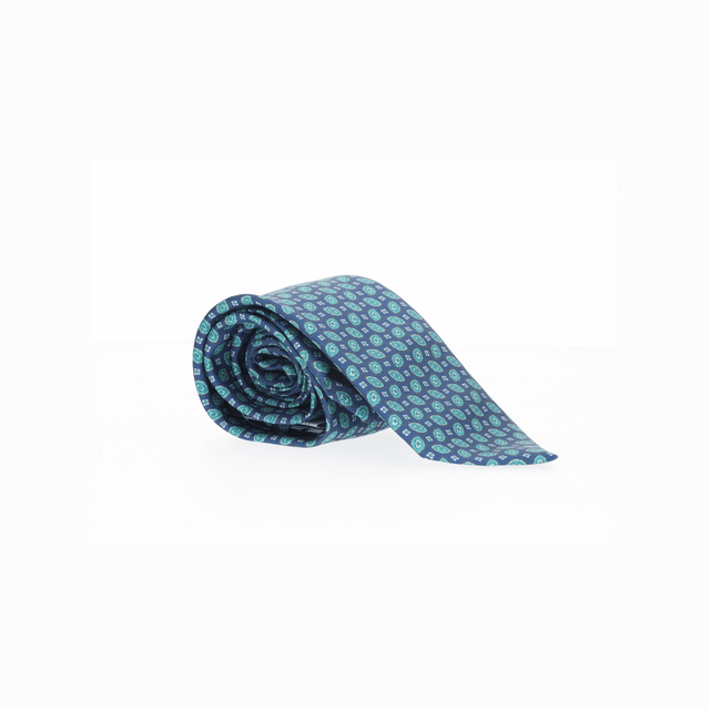 NAVY TIE, SMALL GREEN