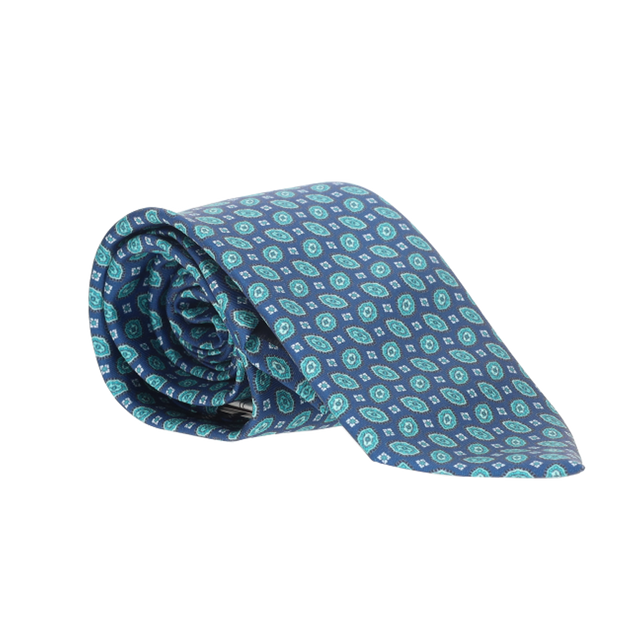 NAVY TIE, SMALL GREEN