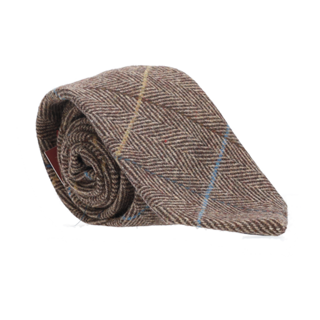 LIGHT BROWN WOOL TIE