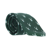 GREEN WOOL TIE WITH DEER
