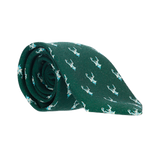 GREEN WOOL TIE WITH DEER