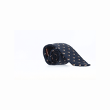 NAVY WOOL TIE GEESE