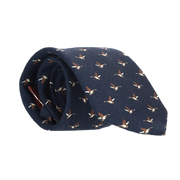 NAVY WOOL TIE GEESE