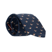 NAVY WOOL TIE GEESE