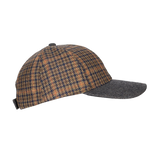 GORRA CUADROS MARRON