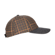 GORRA CUADROS MARRON
