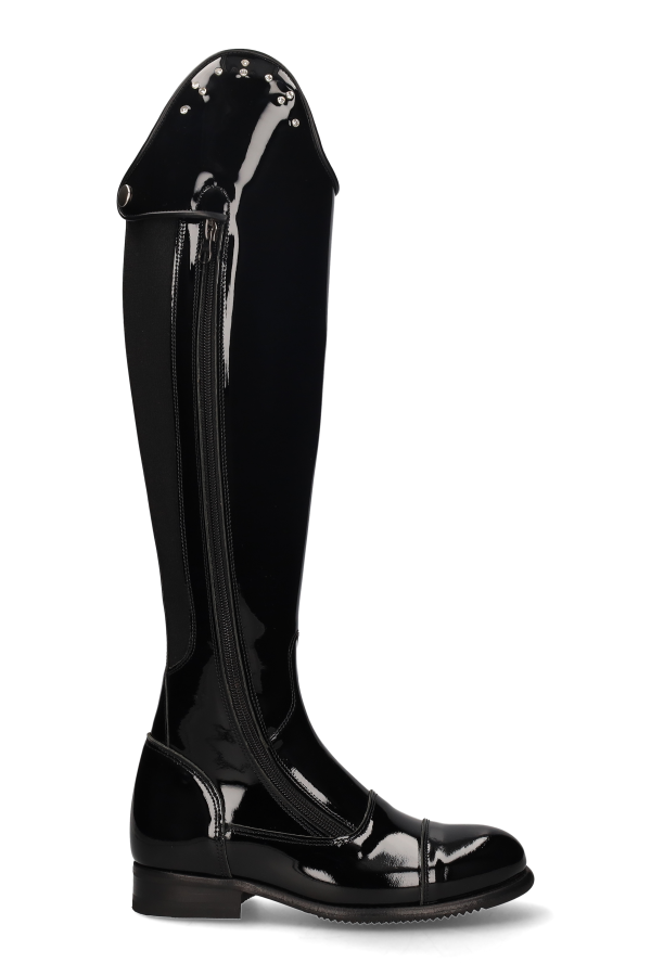 BOTA HÍPICA CREMALLERA CHAROL NEGRO VALVERDE DEL CAMINO