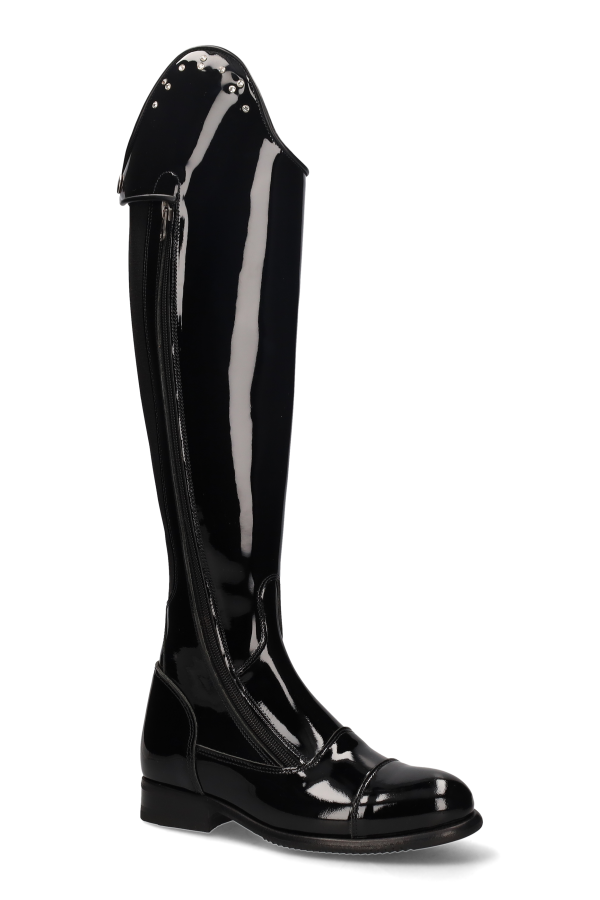 BOTA HÍPICA CREMALLERA CHAROL NEGRO VALVERDE DEL CAMINO