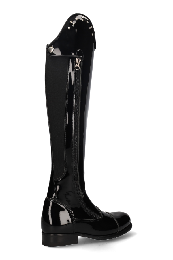 BOTA HÍPICA CREMALLERA CHAROL NEGRO VALVERDE DEL CAMINO