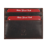 KHAKI GREEN EMBROIDERED CARD HOLDER