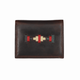 BLUE-BEIGE-GREEN EMBROIDERED WALLET