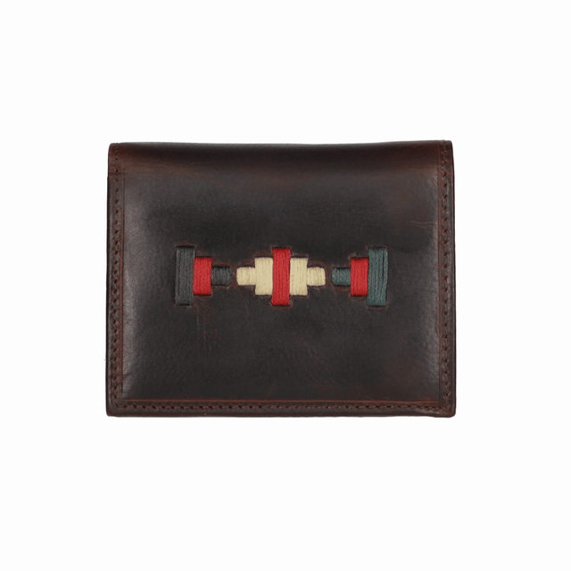 BLUE-BEIGE-GREEN EMBROIDERED WALLET