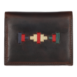 BLUE-BEIGE-GREEN EMBROIDERED WALLET
