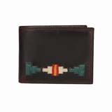 EMBROIDERED COIN WALLET GREEN-BEIGE B/E