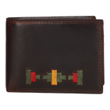 KHAKI GREEN EMBROIDERED COIN WALLET
