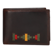 KHAKI GREEN EMBROIDERED COIN WALLET