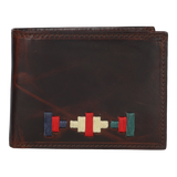 BLUE-BEIGE-GREEN EMBROIDERED COIN WALLET