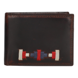 BEIGE-BLUE EMBROIDERED COIN WALLET