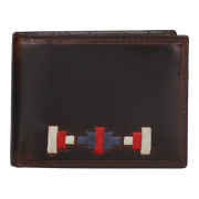 BEIGE-BLUE EMBROIDERED COIN WALLET