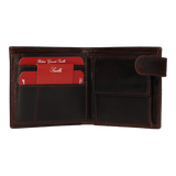 KHAKI GREEN EMBROIDERED BUTTON WALLET