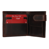 BLUE-BEIGE-GREEN EMBROIDERED BUTTON WALLET