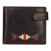 BLUE-BEIGE-GREEN EMBROIDERED BUTTON WALLET